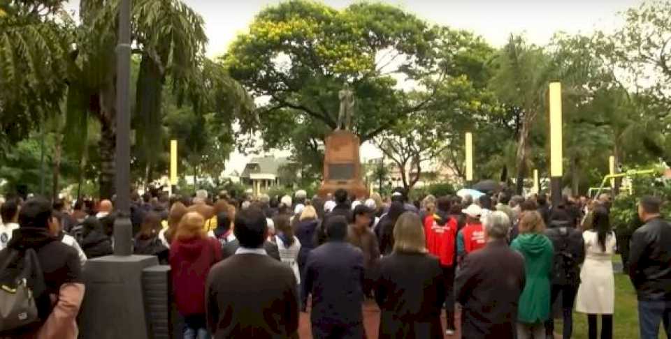 Inauguraron las obras de refacción de la plaza La Cruz