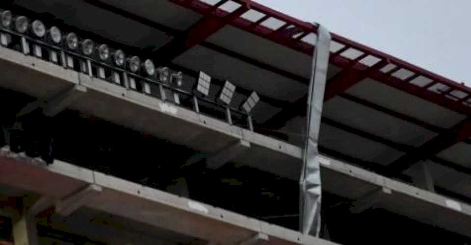 Temporal causó daños en el estadio donde iban a jugar Unión y Lanús