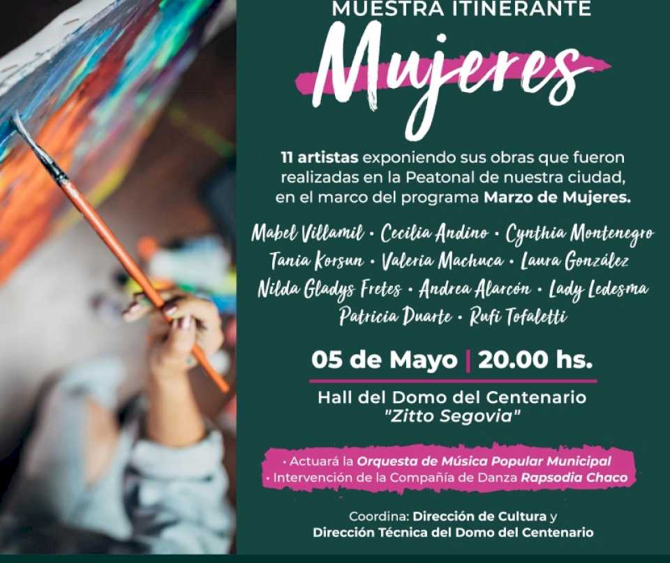 La muestra itinerante “Mujeres” se expondrá este viernes en el Domo del Centenario