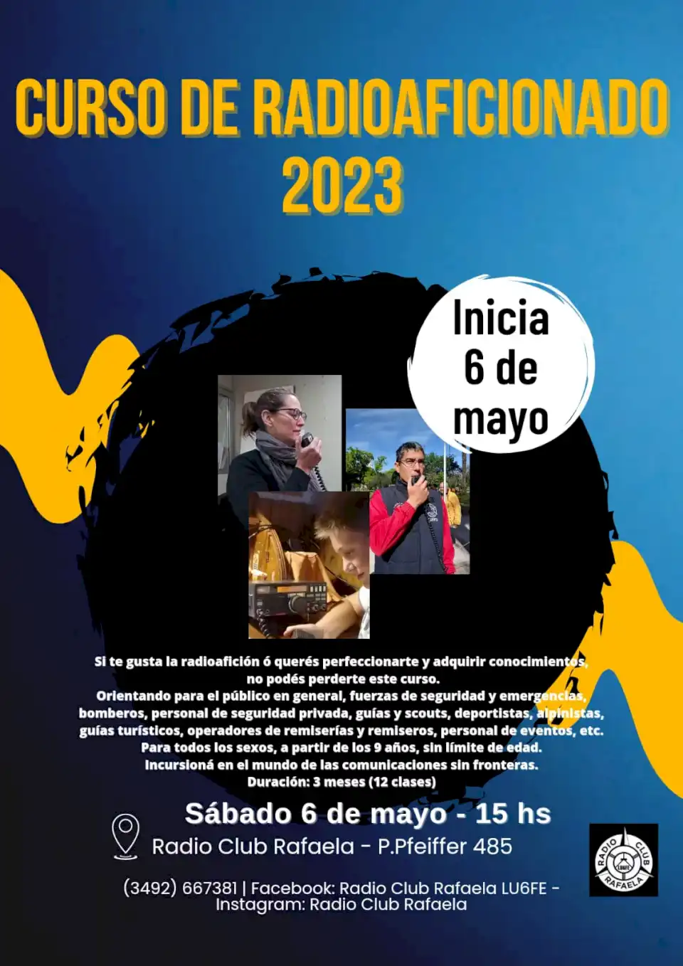 El Radio Club Rafaela inicia el Curso de Radioaficionado 2023