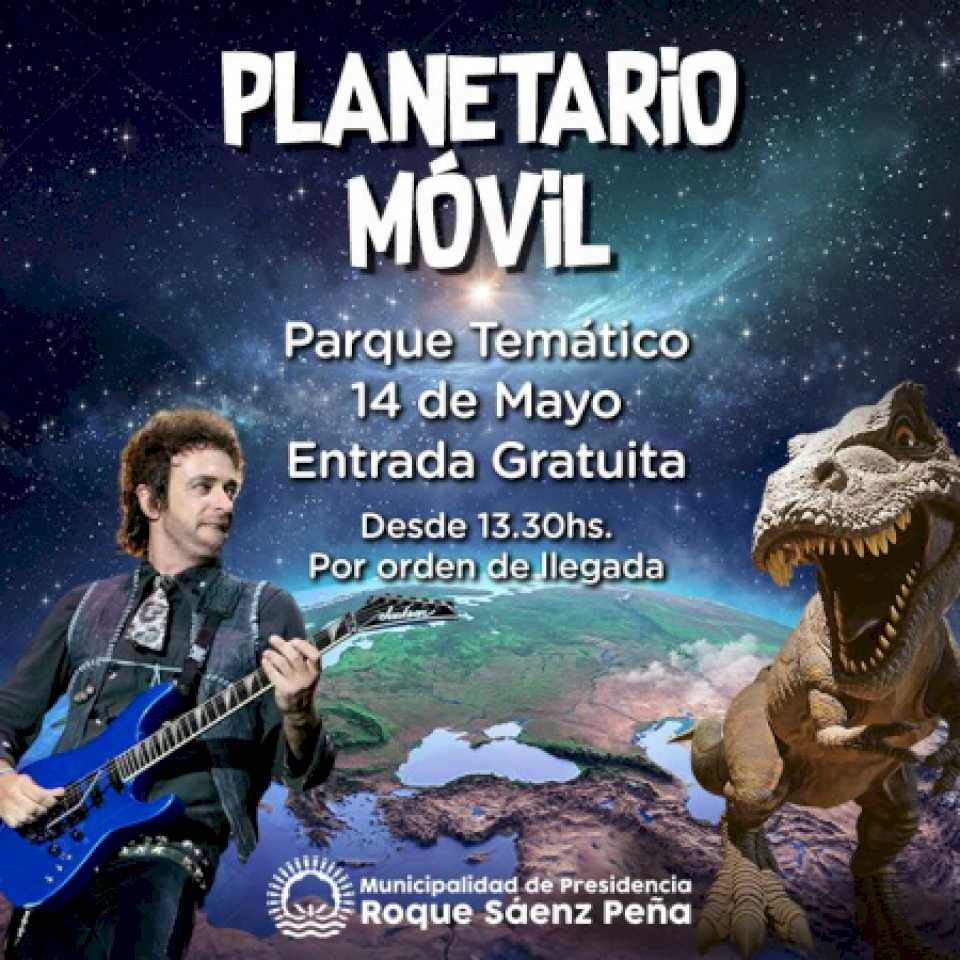 Se presenta el Planetario Móvil «Estrella del Plata» en el Parque Ciudad de los Niños de Sáenz Peña