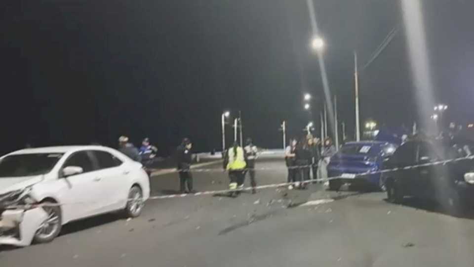 Violento triple choque en la costanera de Río Gallegos