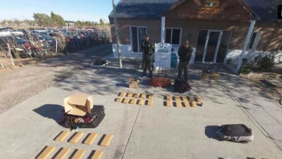 Secuestraron 34 kilos de droga en el acceso norte de Trelew