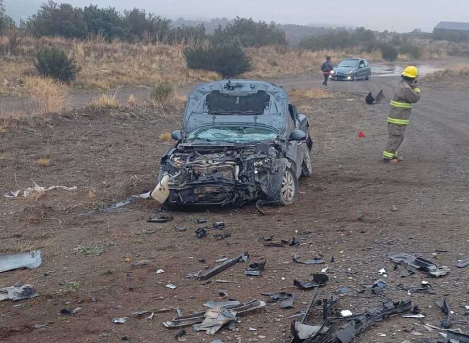 Violento choque semifrontal en la ruta de Circunvalación