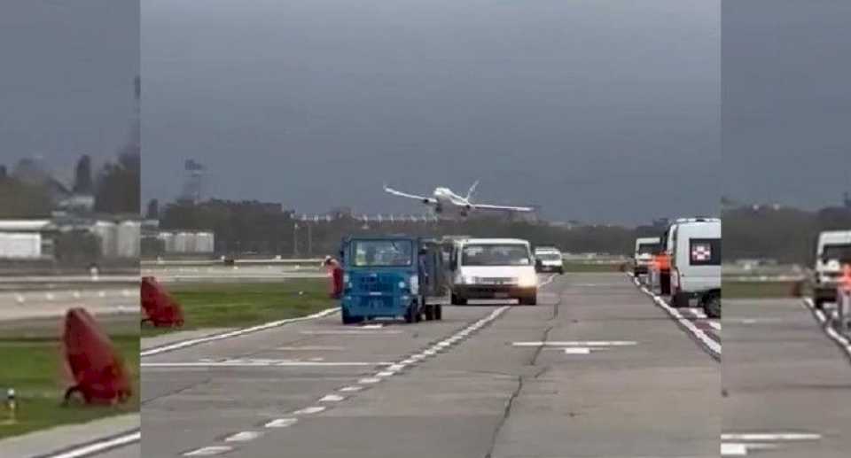 VIDEO: un avión tuvo que realizar una inesperada maniobra cuando intentó aterrizar