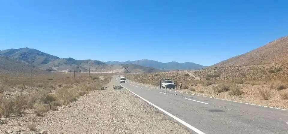 S. A. de los Cobres: Padre e hijo, ambos brasileros, cayeron a la vera de la ruta en moto y uno de ellos falleció