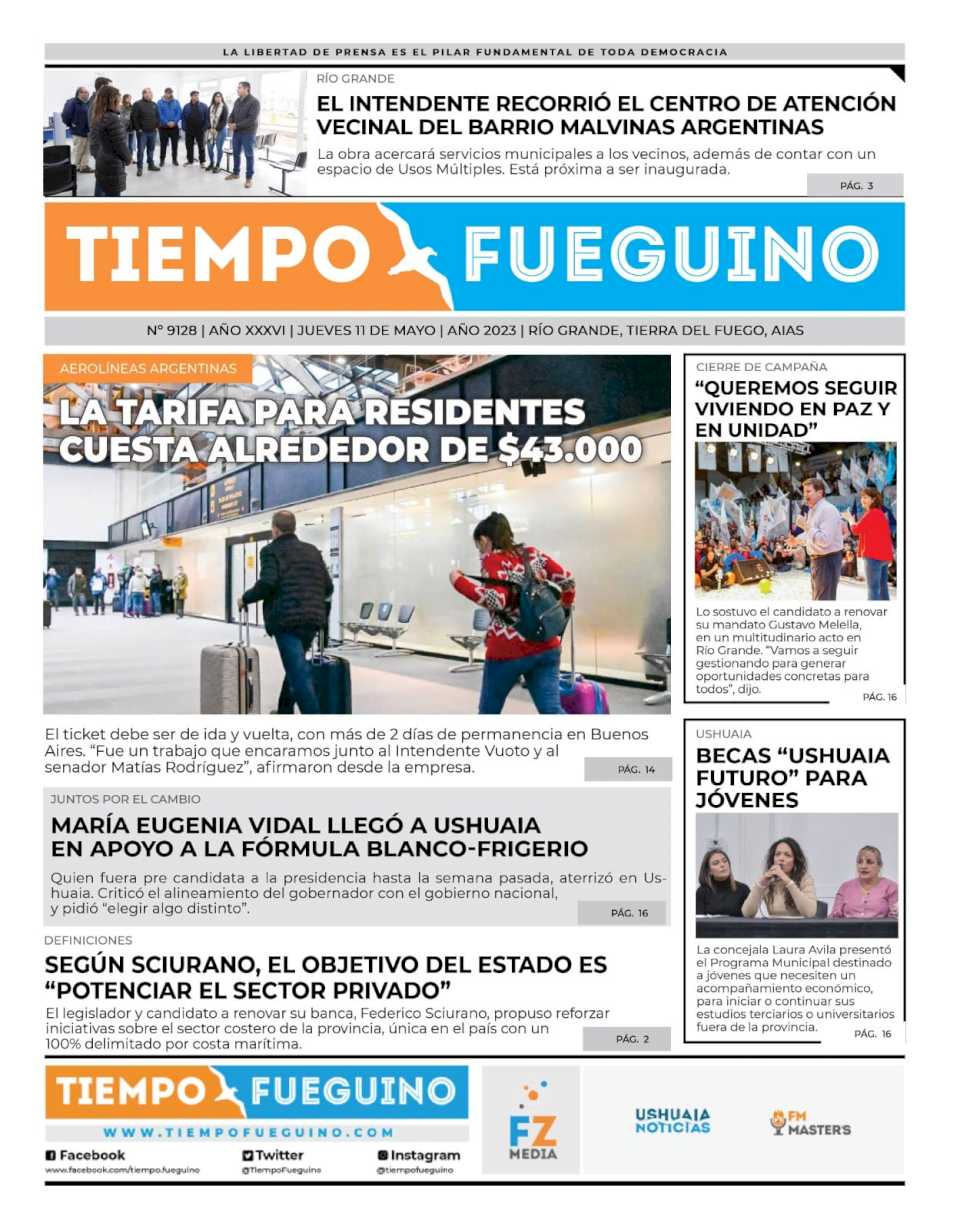 Portada del jueves 11 de mayo