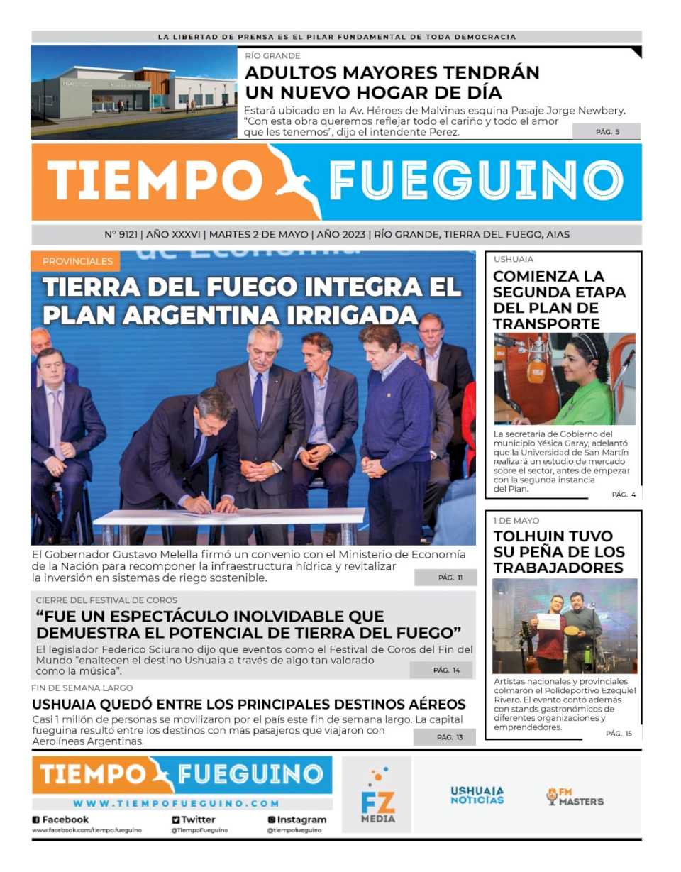 Portada del martes 2 de mayo