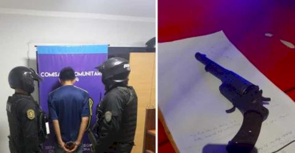 deambulaba-con-actitud-sospechosa-por-la-banda-y-fue-detenido:-escondia-un-arma-de-fuego