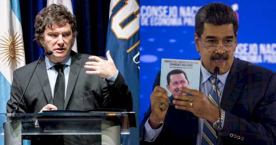 nicolas-maduro-dijo-que-javier-milei-es-parte-de-una-secta-satanica-y-el-presidente-lo-cruzo:-«el-cielo-los-aplastara-delante-de-nosotros»