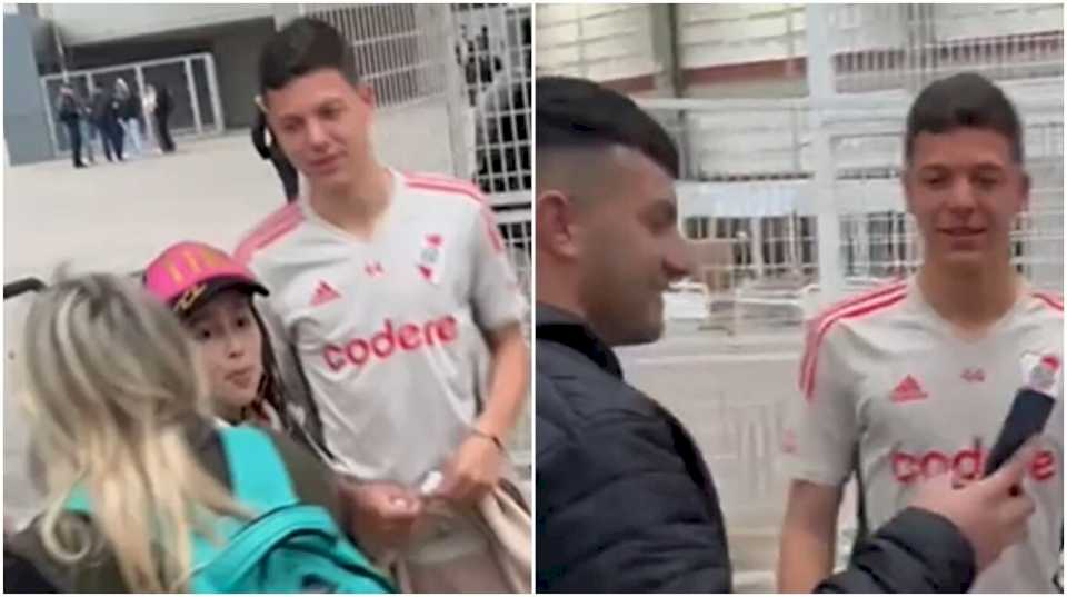 La reacción de los hinchas de River con el hijo de Demichelis mientras Gallardo dirigía su primera práctica