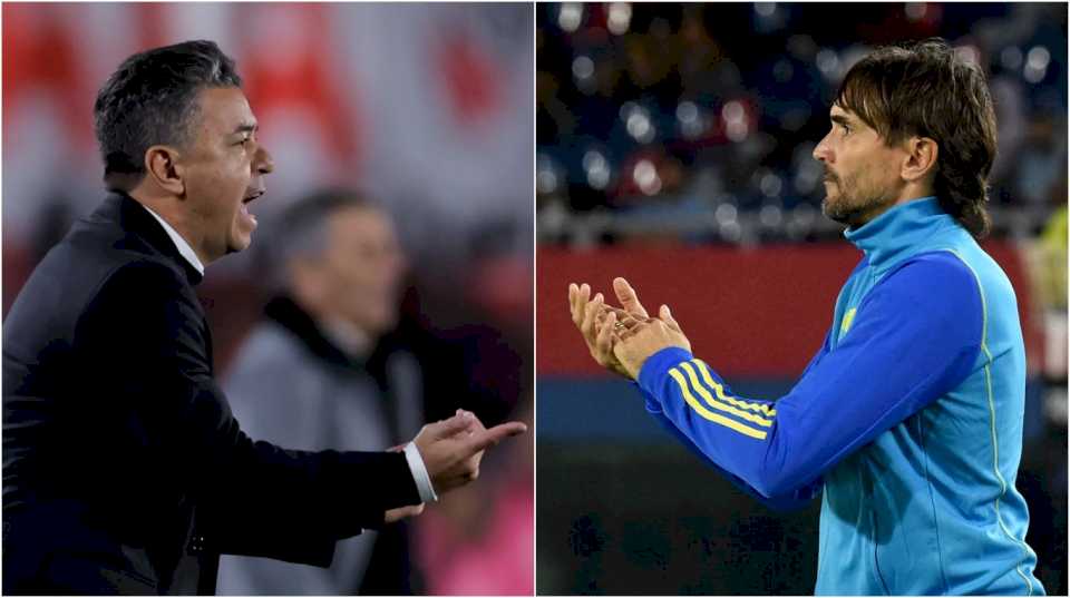 Semana de copas para River y Boca: Marcelo Gallardo y Diego Martínez se enfrentan a sus urgencias