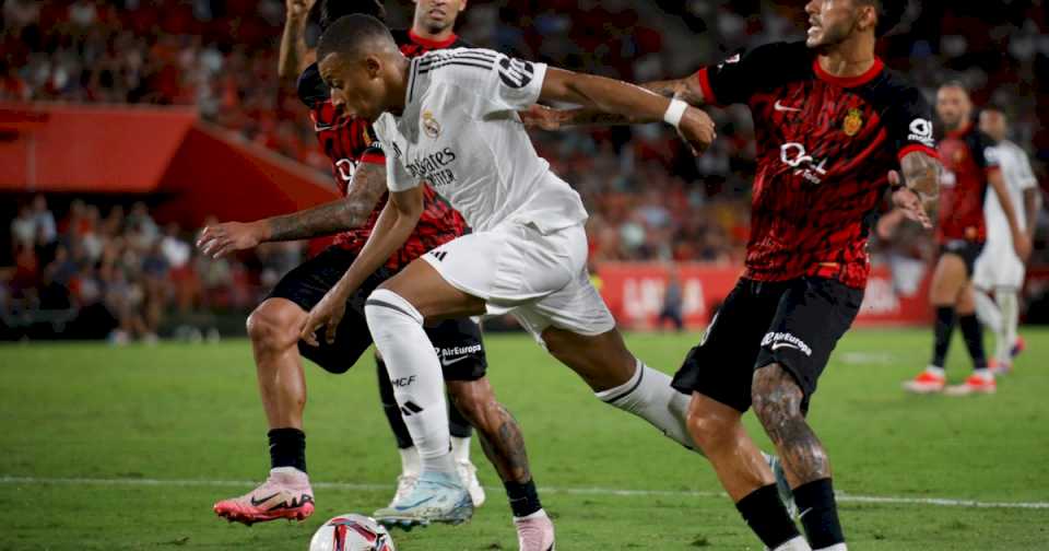 Cómo fue «la primera vez» de Mbappé en LaLiga: con un espectador de lujo, el Real Madrid no pudo ante el Mallorca