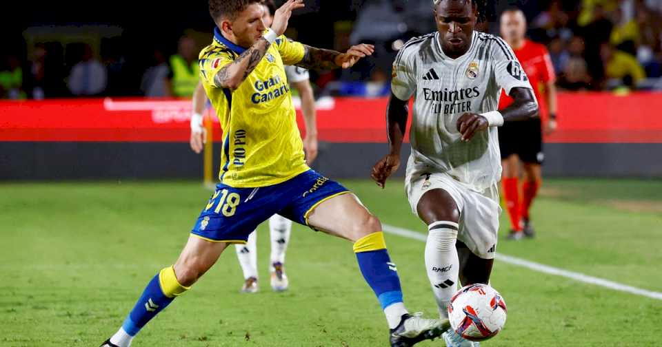 real-madrid-planto-un-once-de-gala-con-mbappe-y-vinicius,-pero-apenas-consiguio-rescatar-un-empate-ante-las-palmas