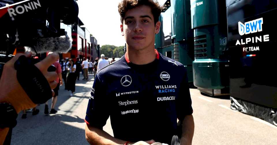 Colapinto está feliz: hizo un posgrado de velocidad en su debut en la Fórmula 1 en Monza y dejó a todos contentos en Williams