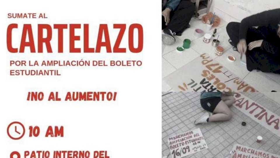 Cartelazo por la ampliación del boleto estudiantil