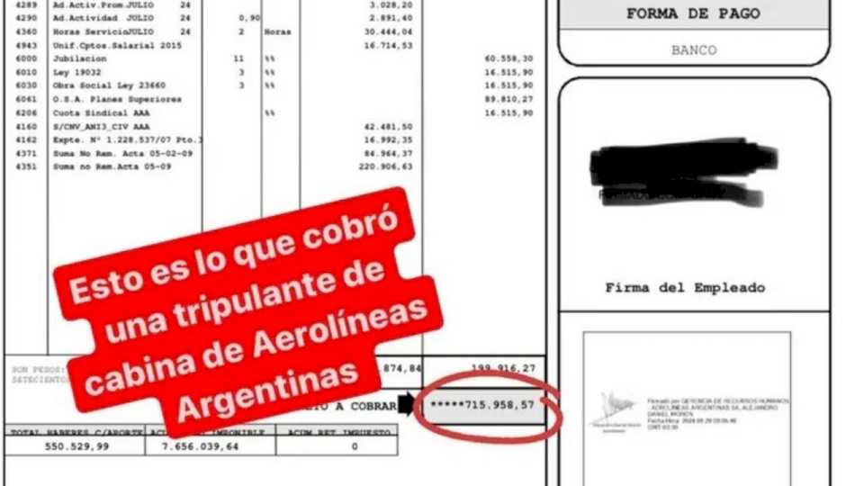 ¿Cuánto gana un empleado de Aerolíneas?: