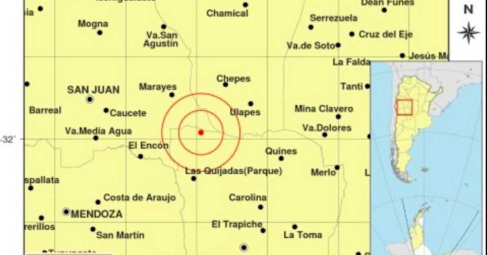 Se registró un sismo de magnitud 6 en San Luis: se sintió en otras cuatro provincias y hasta tembló Santiago de Chile