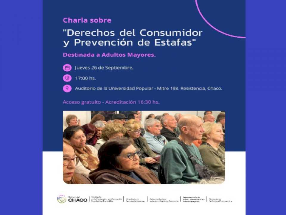 Capacitarán a adultos mayores sobre derechos del consumidor y prevención de estafas