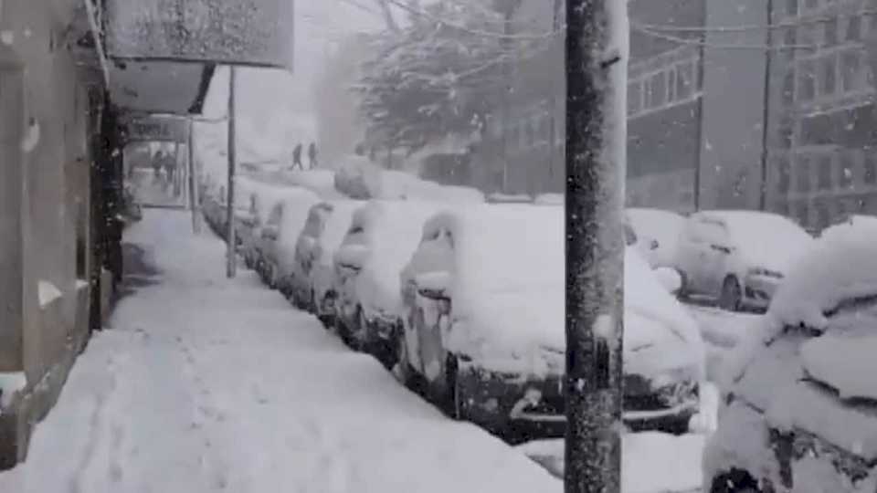 Alerta amarilla por nevadas intensas y vientos en Ushuaia