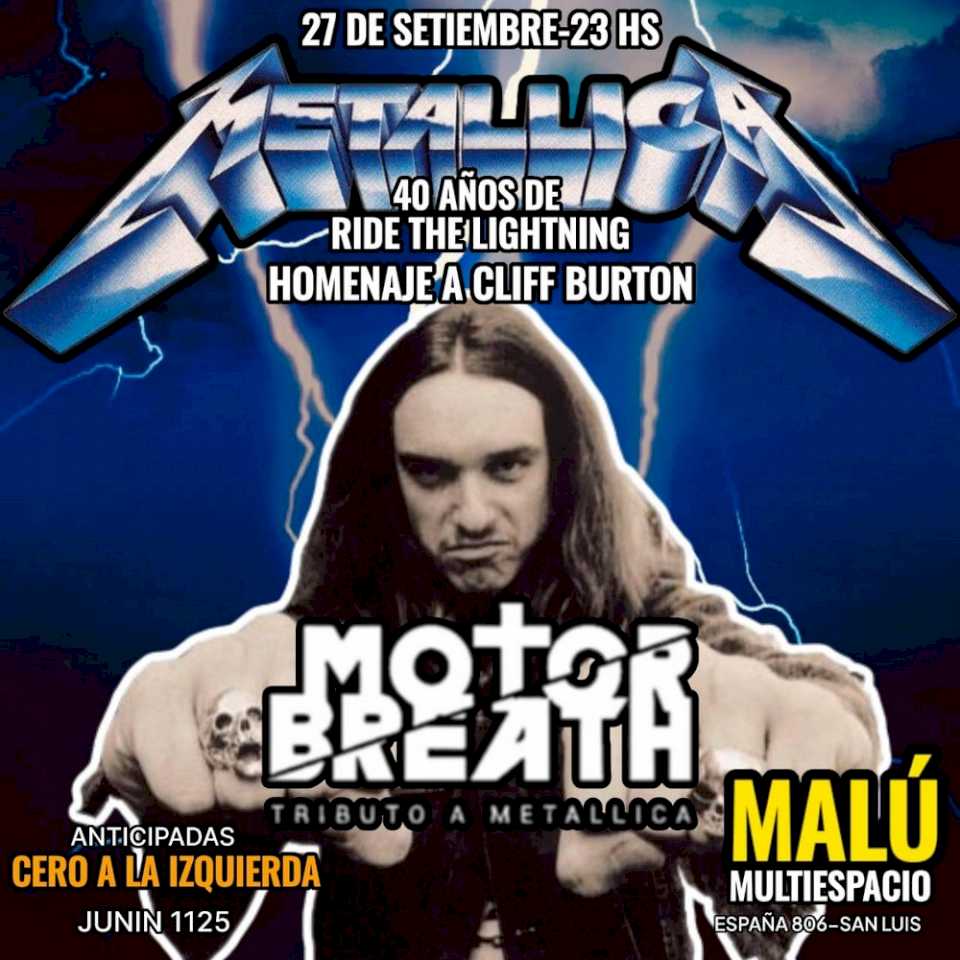 San Luis se prepara para una noche de metal con Motorbreath, el mejor tributo a Metallica