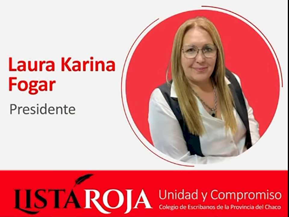 Encabezando la Lista Roja, Laura Fogar es la nueva presidente del Colegio de Escribanos