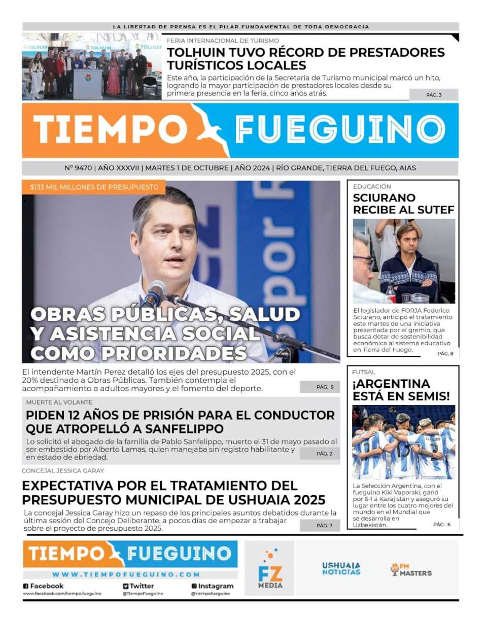 Portada del martes 1 de octubre