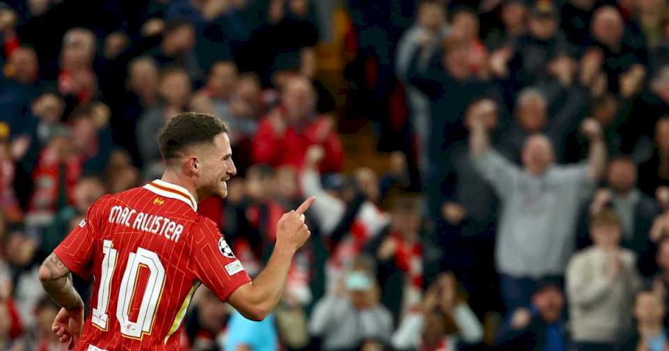 Alexis Mac Allister hizo su primer gol en la Champions League: un ‘jugadón’ para hacer festejar al Liverpool en Anfield