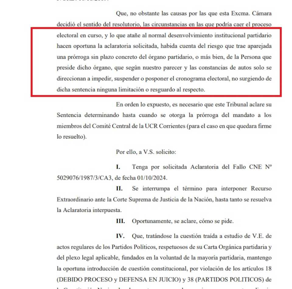 UCR: arremeten tras decisión de la Cámara Nacional Electoral