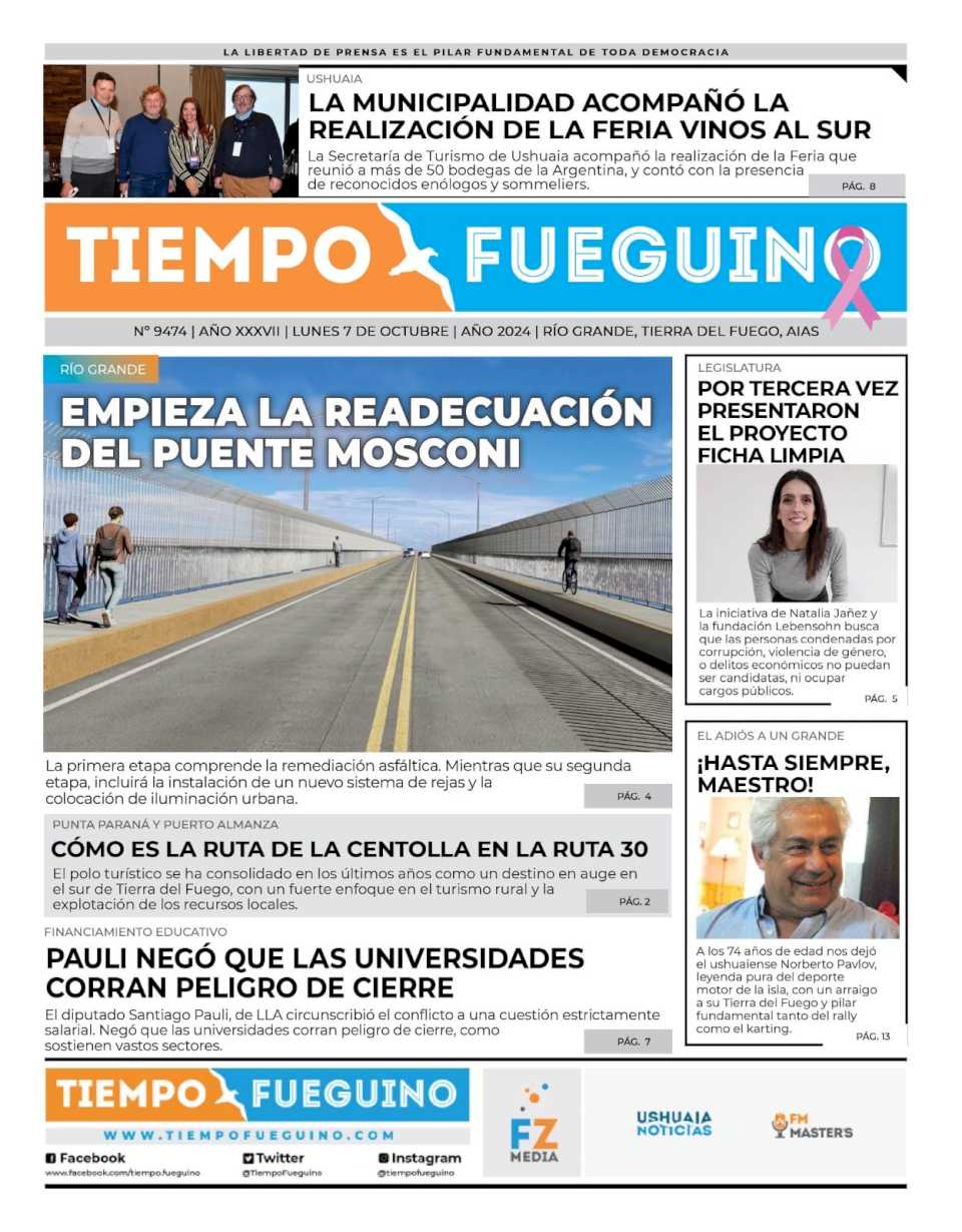 Portada del lunes del 7 de octubre