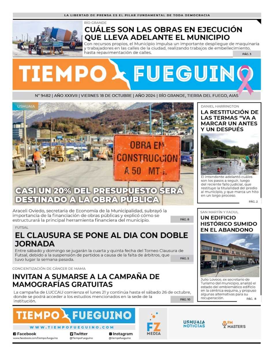 Portada del viernes 18 de octubre