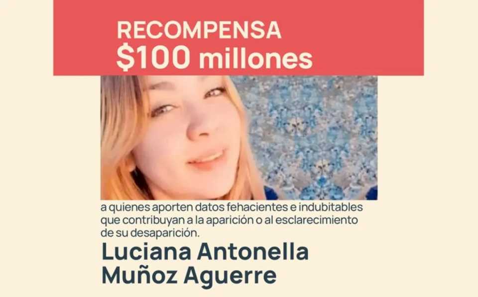 busqueda-desesperada-de-luciana-munoz:-subieron-la-recompensa-a-100-millones