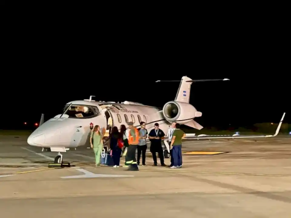 El aeropuerto del Valle de Conlara cumplió de nuevo un rol clave en un operativo de ablación de órganos