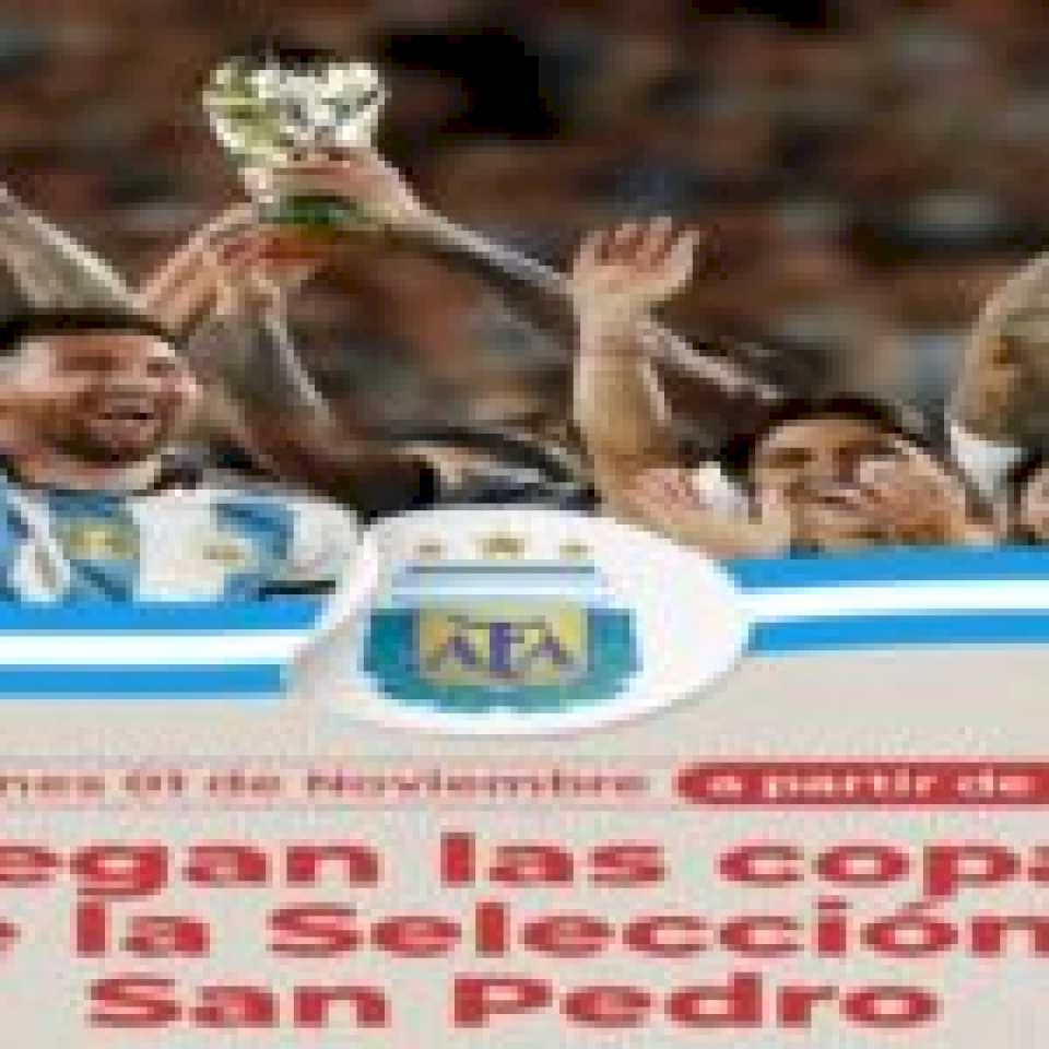 las-copas-de-la-seleccion-argentina-llegaran-a-san-pedro-de-jujuy-el-1-de-noviembre