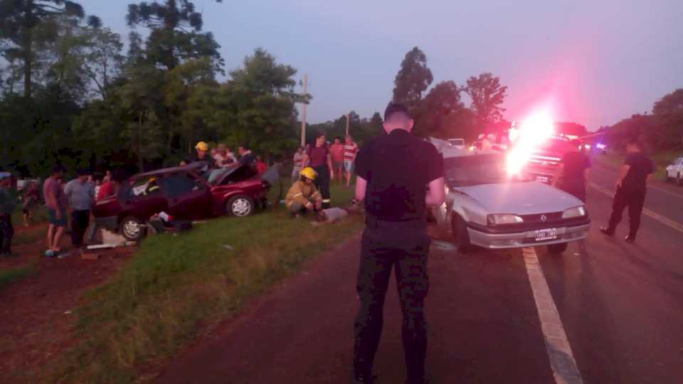 Fuerte choque en la Ruta Nacional 14 dejó cuatro personas heridas