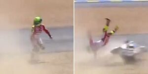 terror-en-le-mans:-brutal-accidente-en-motoe-y-bandera-roja-en-la-primera-vuelta
